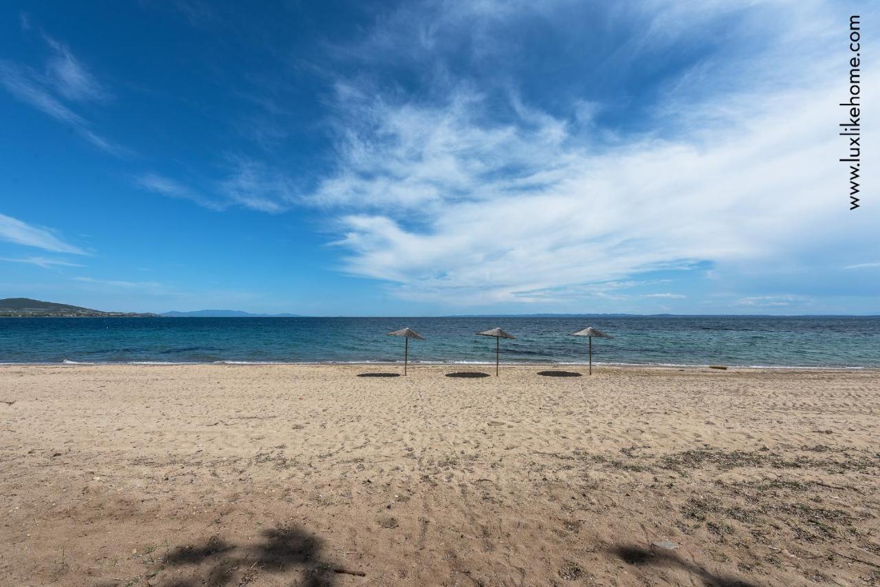 #Luxlikehome - Mediterranee Beachfront Summer House Kalyves Polygyrou Exterior foto